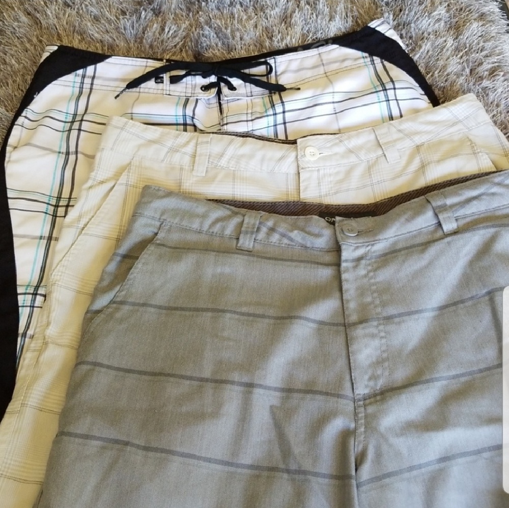 3 pairs of O'Neill Shorts and Board Shorts sz 38